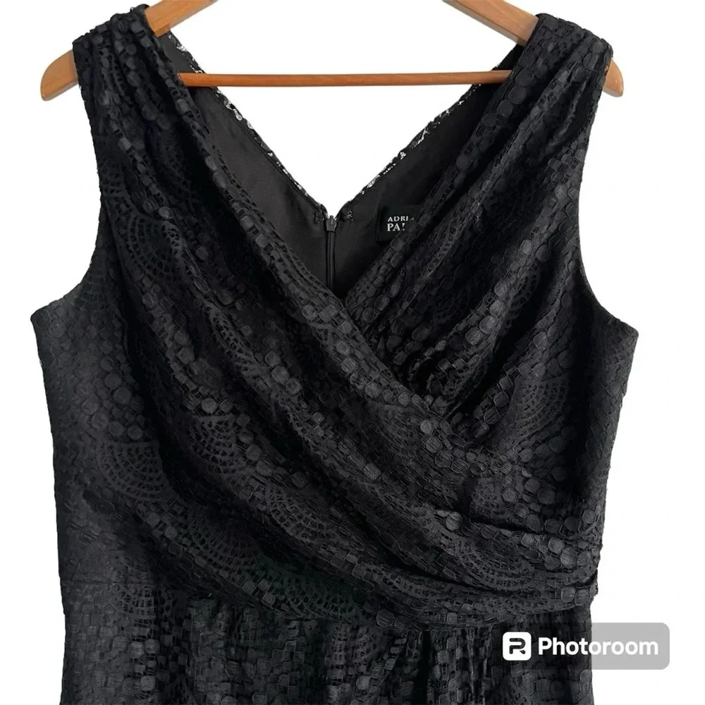 Adrianna Papell Black Lace Dress